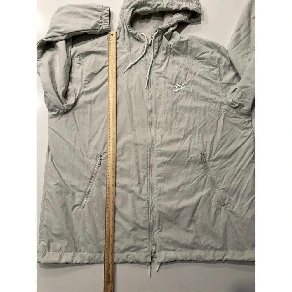Nike Club Woven Full-Zip Jacket FB7397-072 Mens XL Light Grey Windbreaker